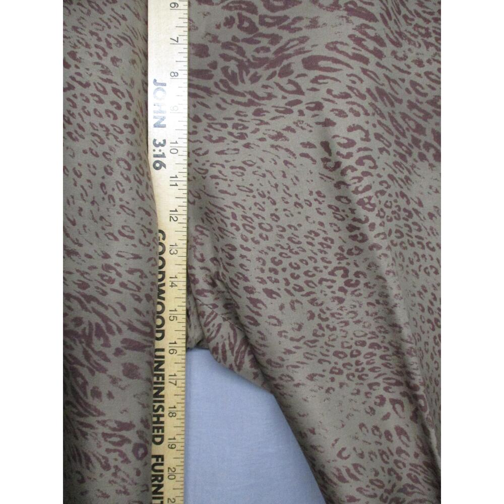 Beige Animal Print Silk Womens Loose fit Trousers Pants Size 16W - Picture 5 of 10